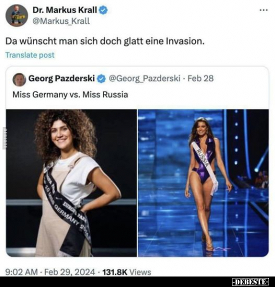 Miss Germany vs. Miss Russia.. - Lustige Bilder | DEBESTE.de