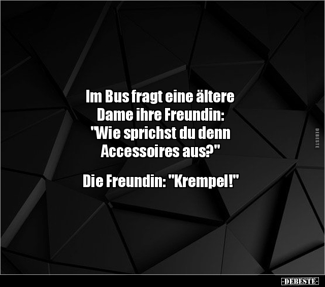 Im Bus fragt eine ältere Dame ihre Freundin... - Lustige Bilder | DEBESTE.de