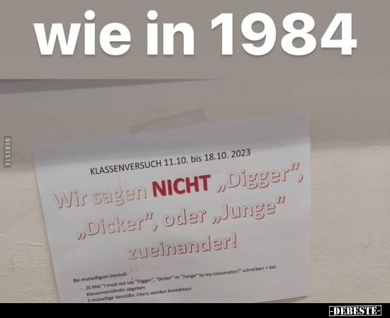 Wie in 1984... - Lustige Bilder | DEBESTE.de
