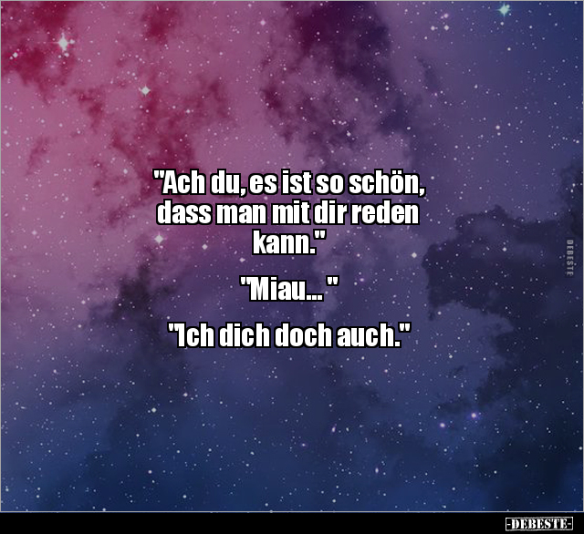 "Ach du, es ist so schön, dass man mit dir reden.." - Lustige Bilder | DEBESTE.de