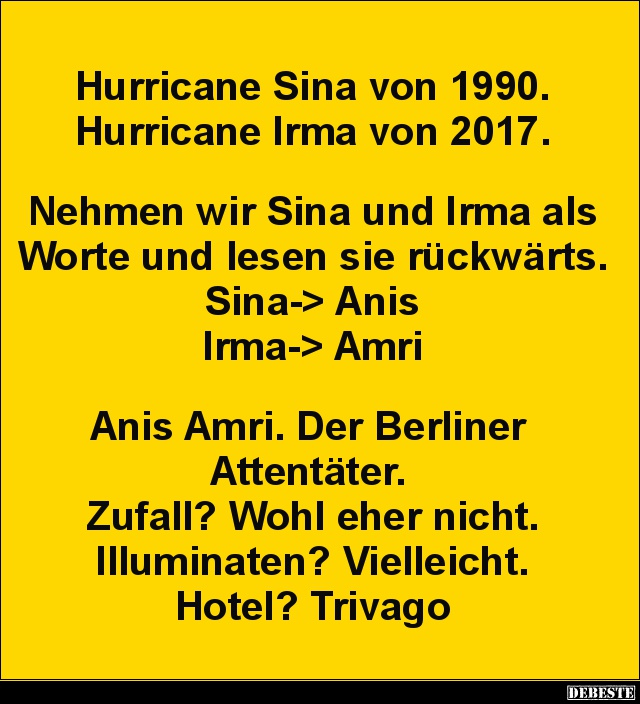 Hurricane Sina von 1990.. Hurricane Irma von 2017... - Lustige Bilder | DEBESTE.de