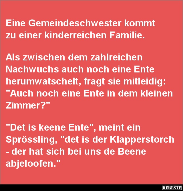 Eine Gemeindeschwester kommt zu einer kinderreichen Familie.. - Lustige Bilder | DEBESTE.de