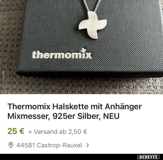 Thermomix Halskette mit Anhänger Mixmesser.. - Lustige Bilder | DEBESTE.de