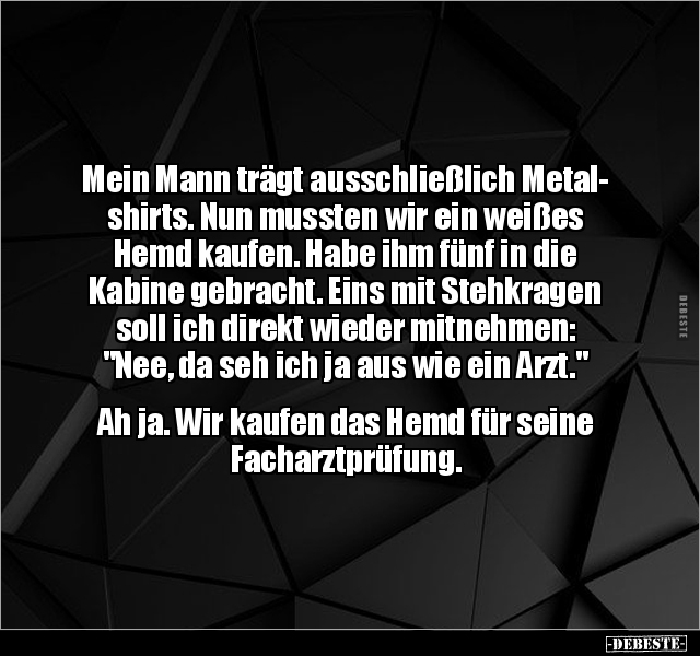 Mein Mann trägt ausschließlich Metalshirts. Nun mussten wir.. - Lustige Bilder | DEBESTE.de