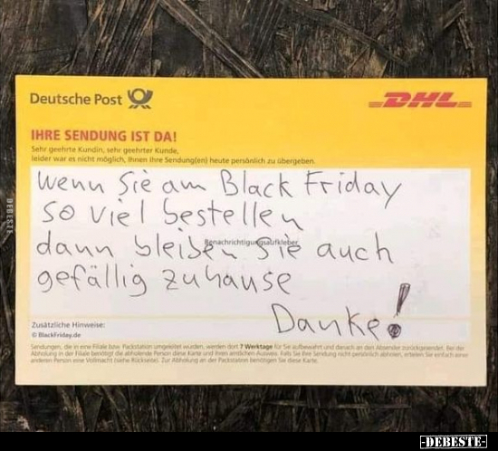 Wenn Sie am Black Friday so viel bestellen.. - Lustige Bilder | DEBESTE.de
