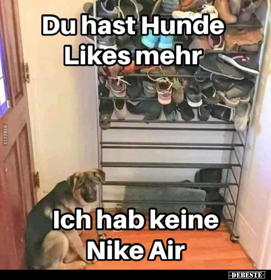 Du hast Hunde Likes mehr. Ich hab keine Nike Air... - Lustige Bilder | DEBESTE.de