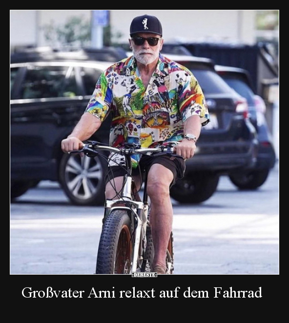 Großvater Arni relaxt auf dem Fahrrad.. - Lustige Bilder | DEBESTE.de