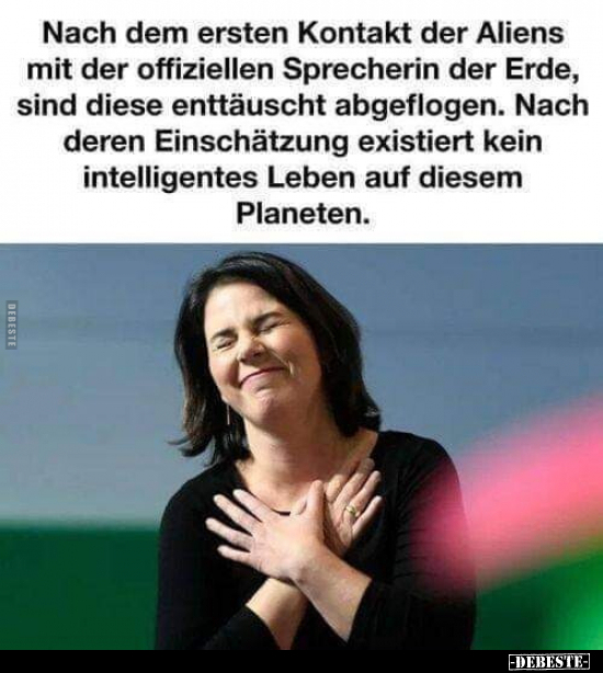 Nach dem ersten Kontakt der Aliens mit der offiziellen.. - Lustige Bilder | DEBESTE.de