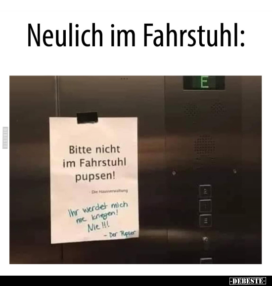 Neulich im Fahrstuhl.. - Lustige Bilder | DEBESTE.de