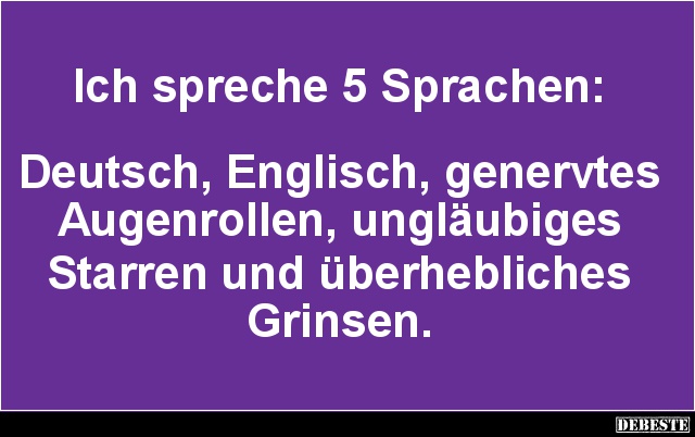 Ich spreche 5 Sprachen.. - Lustige Bilder | DEBESTE.de