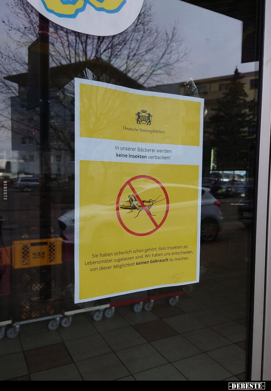 In unserer Bäckerei werden keine Insekten verbacken!.. - Lustige Bilder | DEBESTE.de