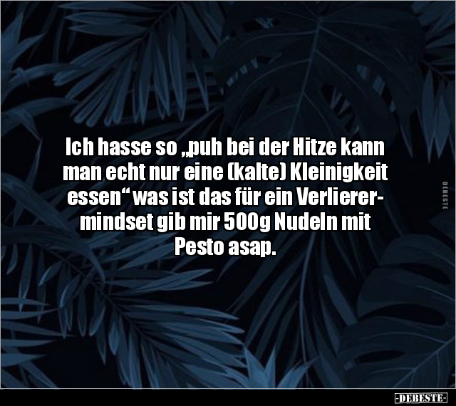 Ich hasse so "puh bei der Hitze kann man echt nur eine.." - Lustige Bilder | DEBESTE.de