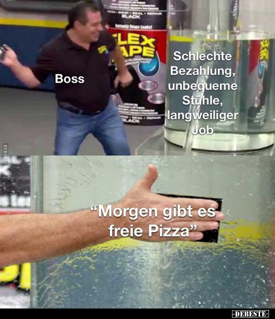 "Morgen gibt es freie Pizza".. - Lustige Bilder | DEBESTE.de