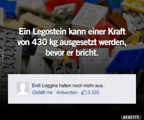 An Ein Legostein kann einer Kraft von 430 kg ausgesetzt.. - Lustige Bilder | DEBESTE.de