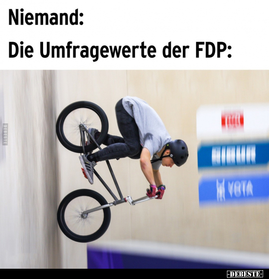 Niemand: / Die Umfragewerte der FDP.. - Lustige Bilder | DEBESTE.de