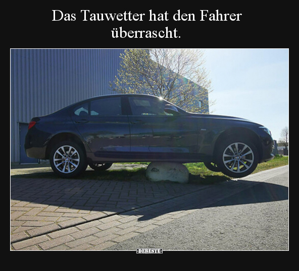 Das Tauwetter hat den Fahrer überrascht... - Lustige Bilder | DEBESTE.de