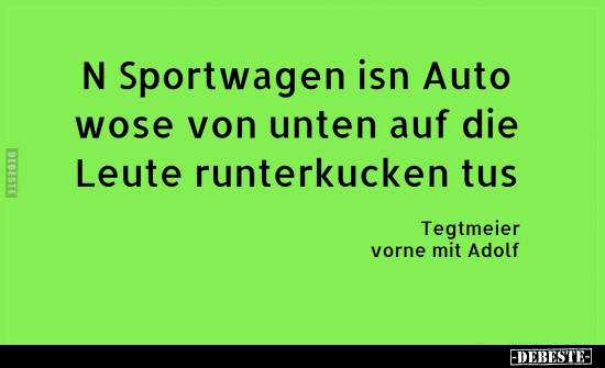 N Sportwagen isn Auto wose von unten auf die Leute.. - Lustige Bilder | DEBESTE.de