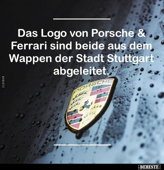 Das Logo von Porsche & Ferrari sind beide aus dem Wappen.. - Lustige Bilder | DEBESTE.de