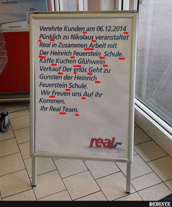 Verehrte Kunden am 06.12.2014 Pünklich zu Nikolaus.. - Lustige Bilder | DEBESTE.de