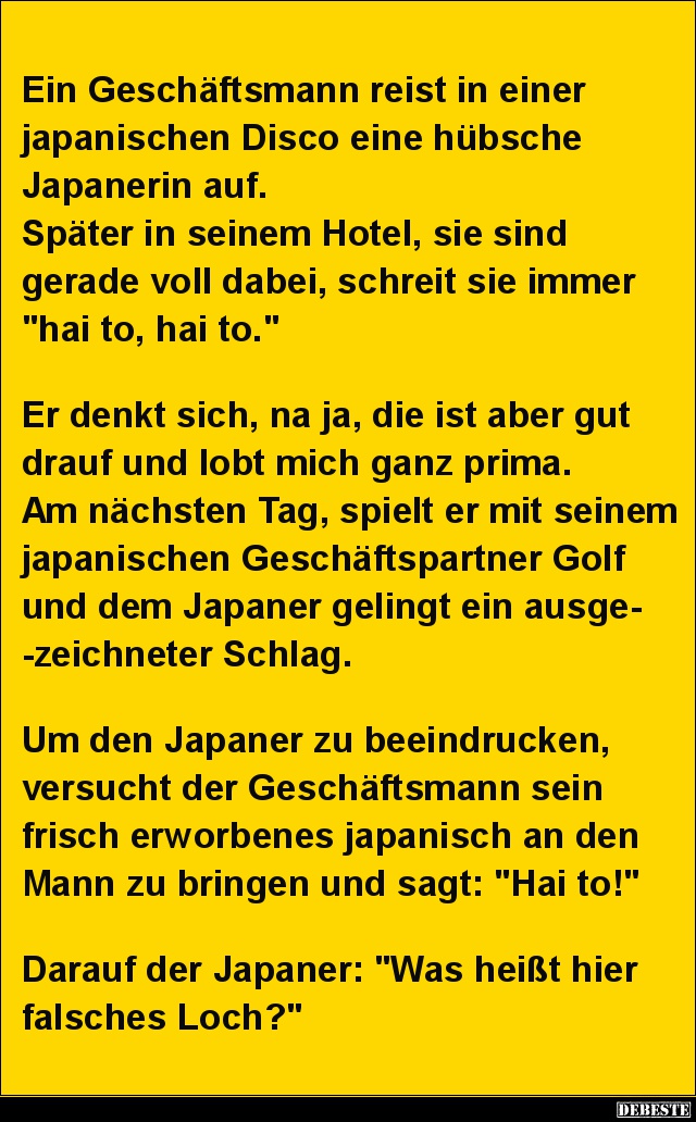 Ein Geschäftsmann reist in einer japanischen Disco eine hübsche Japanerin.. - Lustige Bilder | DEBESTE.de