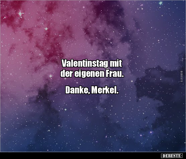 Valentinstag mit der eigenen Frau. Danke, Merkel... - Lustige Bilder | DEBESTE.de