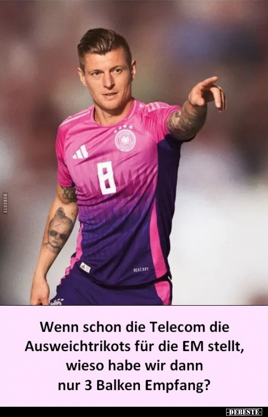 Wenn schon die Telecom die Ausweichtrikots für die EM stellt.. - Lustige Bilder | DEBESTE.de