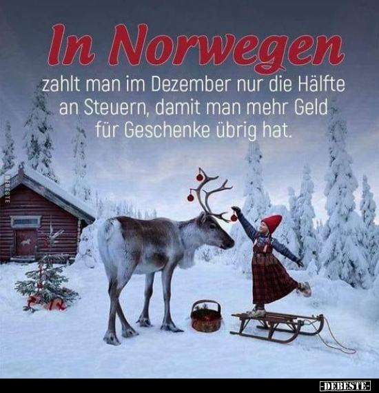 In Norwegen zahlt man im Dezember nur die Hälfte an.. - Lustige Bilder | DEBESTE.de
