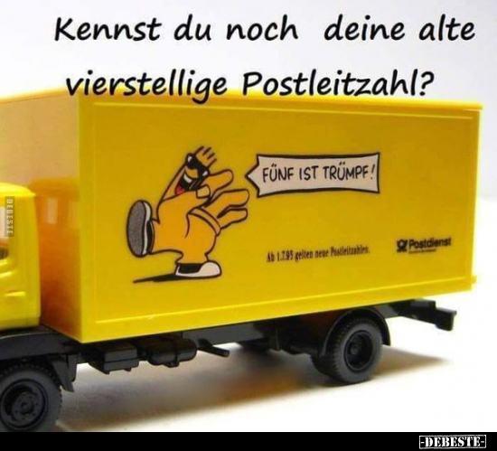 Kennst du noch deine alte vierstellige Postleitzahl?.. - Lustige Bilder | DEBESTE.de