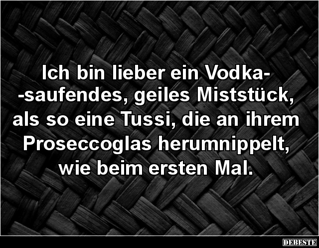 Ich bin lieber ein Vodka-saufendes, geiles Miststück.. - Lustige Bilder | DEBESTE.de