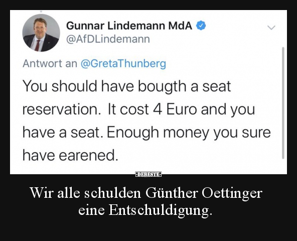 Wir alle schulden Günther Oettinger eine Entschuldigung... - Lustige Bilder | DEBESTE.de