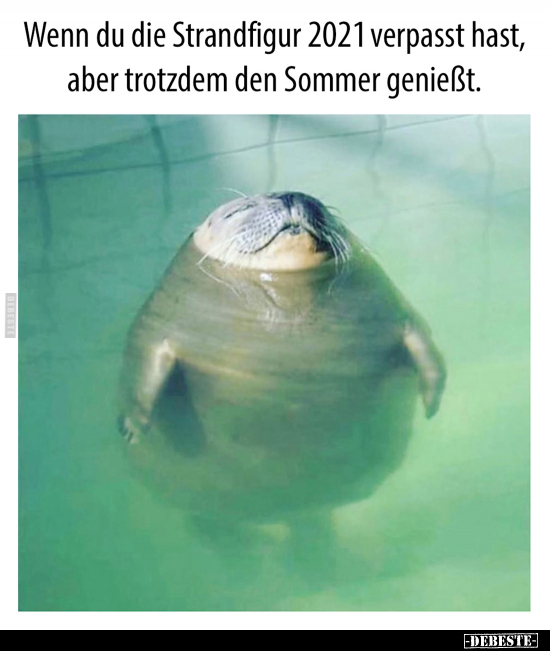 Wenn du die Strandfigur 2021 verpasst hast, aber trotzdem.. - Lustige Bilder | DEBESTE.de