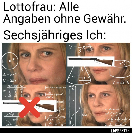 Lottofrau: Alle Angaben ohne Gewähr... - Lustige Bilder | DEBESTE.de