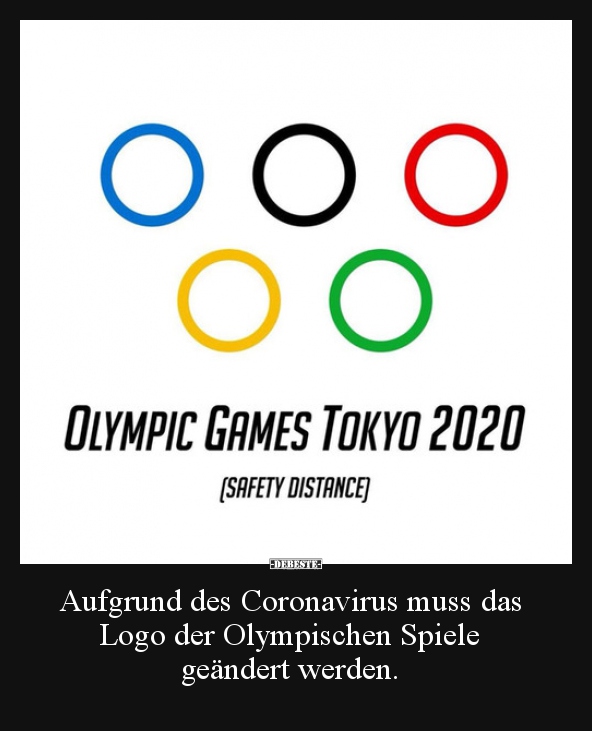 Aufgrund des Coronavirus muss das Logo der Olympischen.. - Lustige Bilder | DEBESTE.de