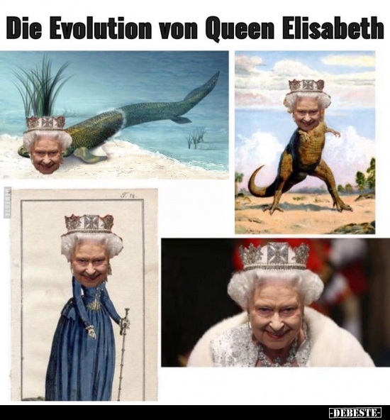 Die Evolution von Queen Elisabeth.. - Lustige Bilder | DEBESTE.de