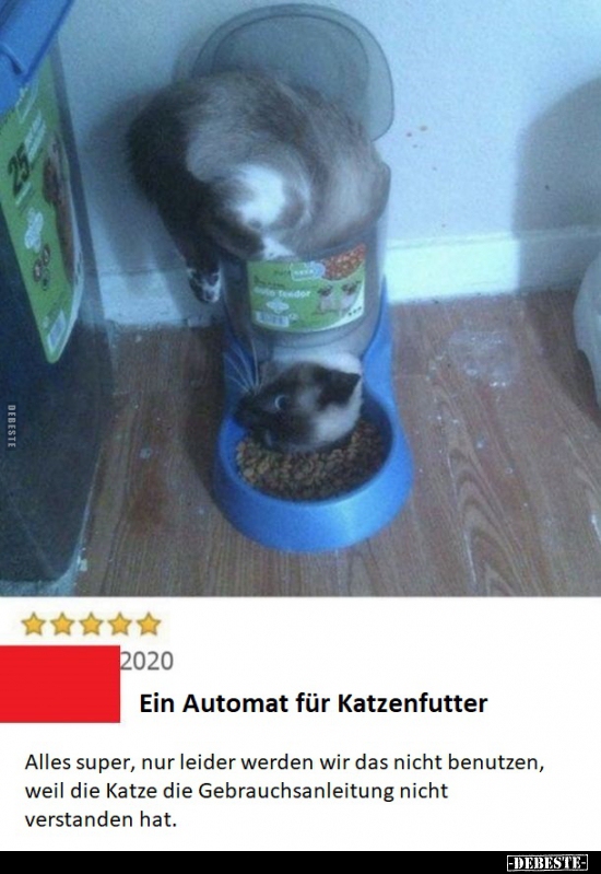 Ein Automat für Katzenfutter.. - Lustige Bilder | DEBESTE.de