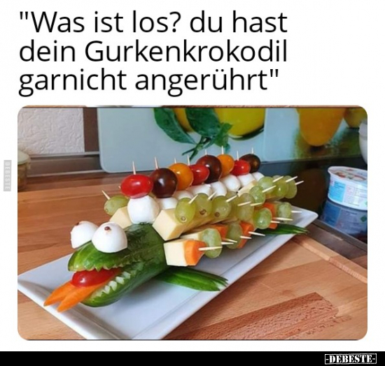 "Was ist los? Du hast dein Gurkenkrokodil garnicht.." - Lustige Bilder | DEBESTE.de