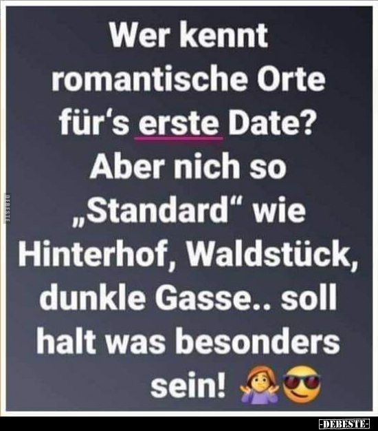 Wer kennt romantische Orte für's erste Date? - Lustige Bilder | DEBESTE.de