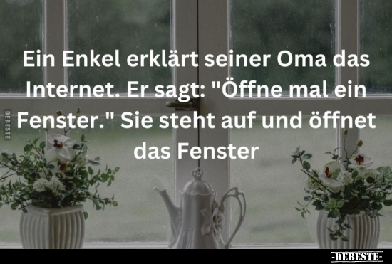 Ein Enkel erklärt seiner Oma das Internet.. - Lustige Bilder | DEBESTE.de