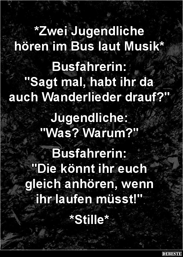 Zwei Jugendliche  hören im Bus laut Musik... - Lustige Bilder | DEBESTE.de