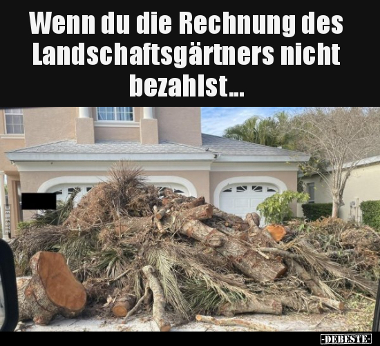 Wenn du die Rechnung des Landschaftsgärtners nicht.. - Lustige Bilder | DEBESTE.de