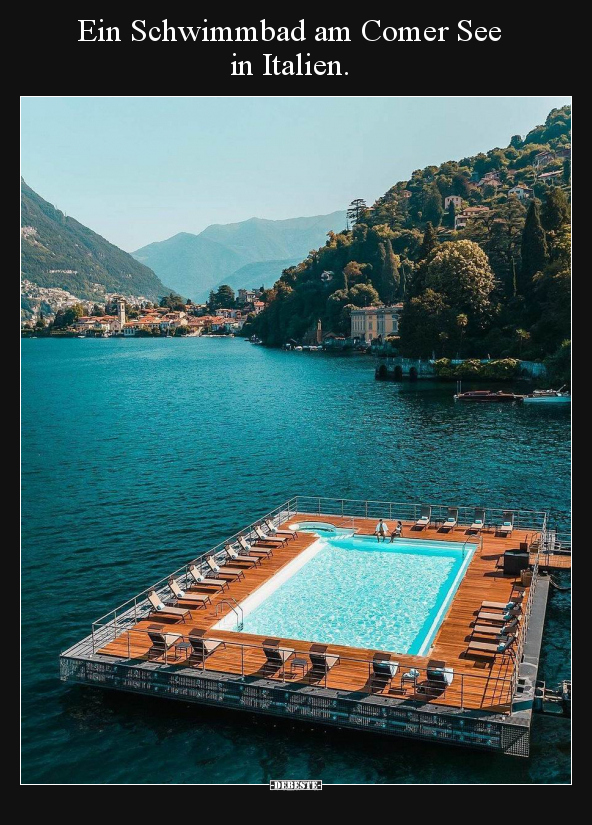 Ein Schwimmbad am Comer See in Italien... - Lustige Bilder | DEBESTE.de