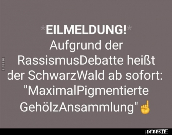 EILMELDUNG! Aufgrund der RassismusDebatte heißt der.. - Lustige Bilder | DEBESTE.de