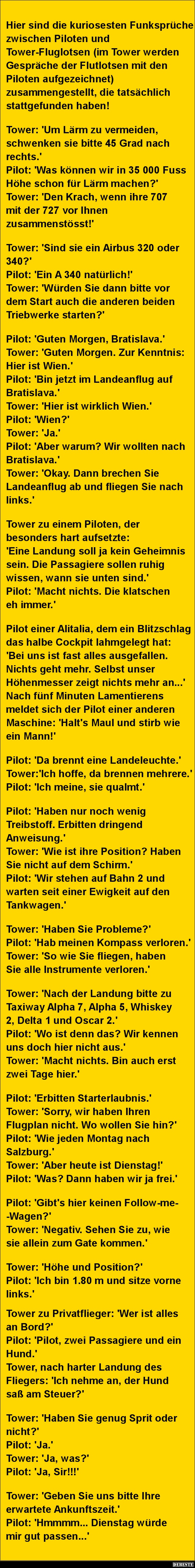 Hier sind die kuriosesten Funksprüche zwischen Piloten.. - Lustige Bilder | DEBESTE.de