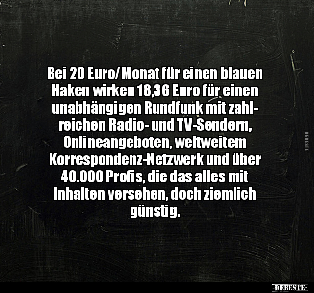Bei 20 Euro/Monat für einen blauen Haken wirken 18,36 Euro.. - Lustige Bilder | DEBESTE.de