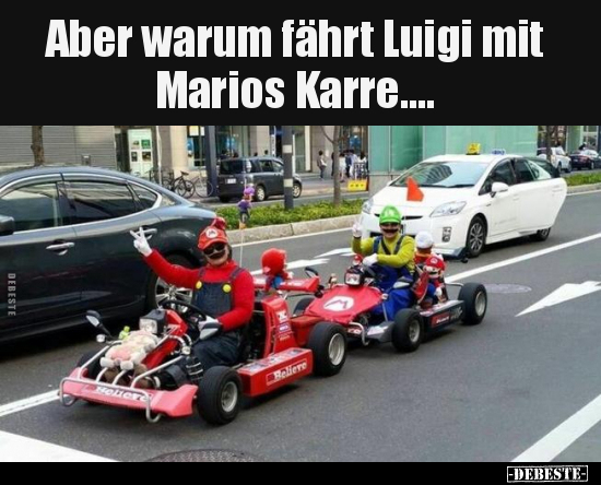 Aber warum fährt Luigi mit Marios Karre.... - Lustige Bilder | DEBESTE.de