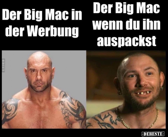 Der Big Mac in der Werbung... / Der Big Mac, wenn du ihn.. - Lustige Bilder | DEBESTE.de