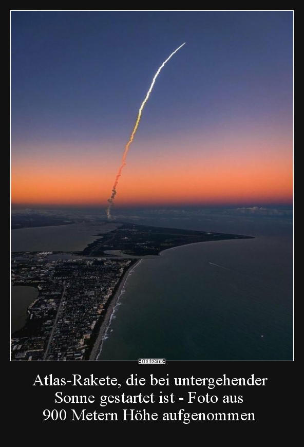 Atlas-Rakete, die bei untergehender Sonne gestartet ist.. - Lustige Bilder | DEBESTE.de