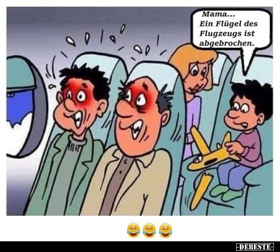 Mama... Ein Flügel des Flugzeugs ist abgebrochen... - Lustige Bilder | DEBESTE.de