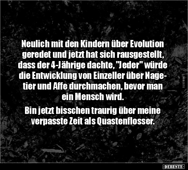 Neulich mit den Kindern über Evolution geredet und jetzt.. - Lustige Bilder | DEBESTE.de