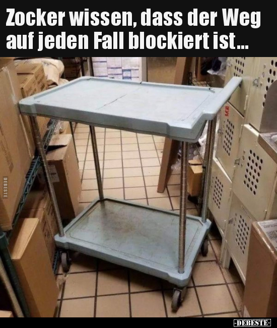 Zocker wissen, dass der Weg auf jeden Fall blockiert.. - Lustige Bilder | DEBESTE.de